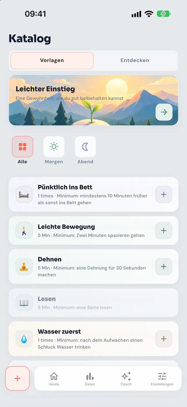Leichter Start im Katalog