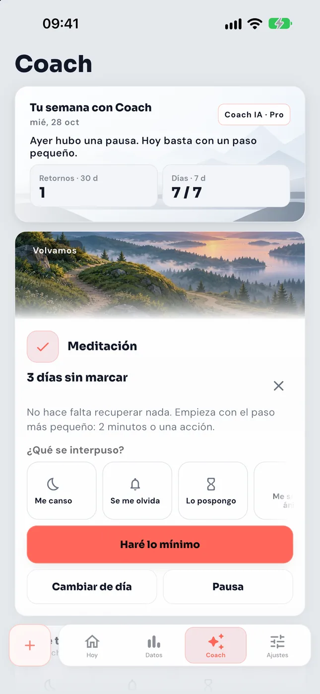 Hoy, con la tarjeta después de un día perdido