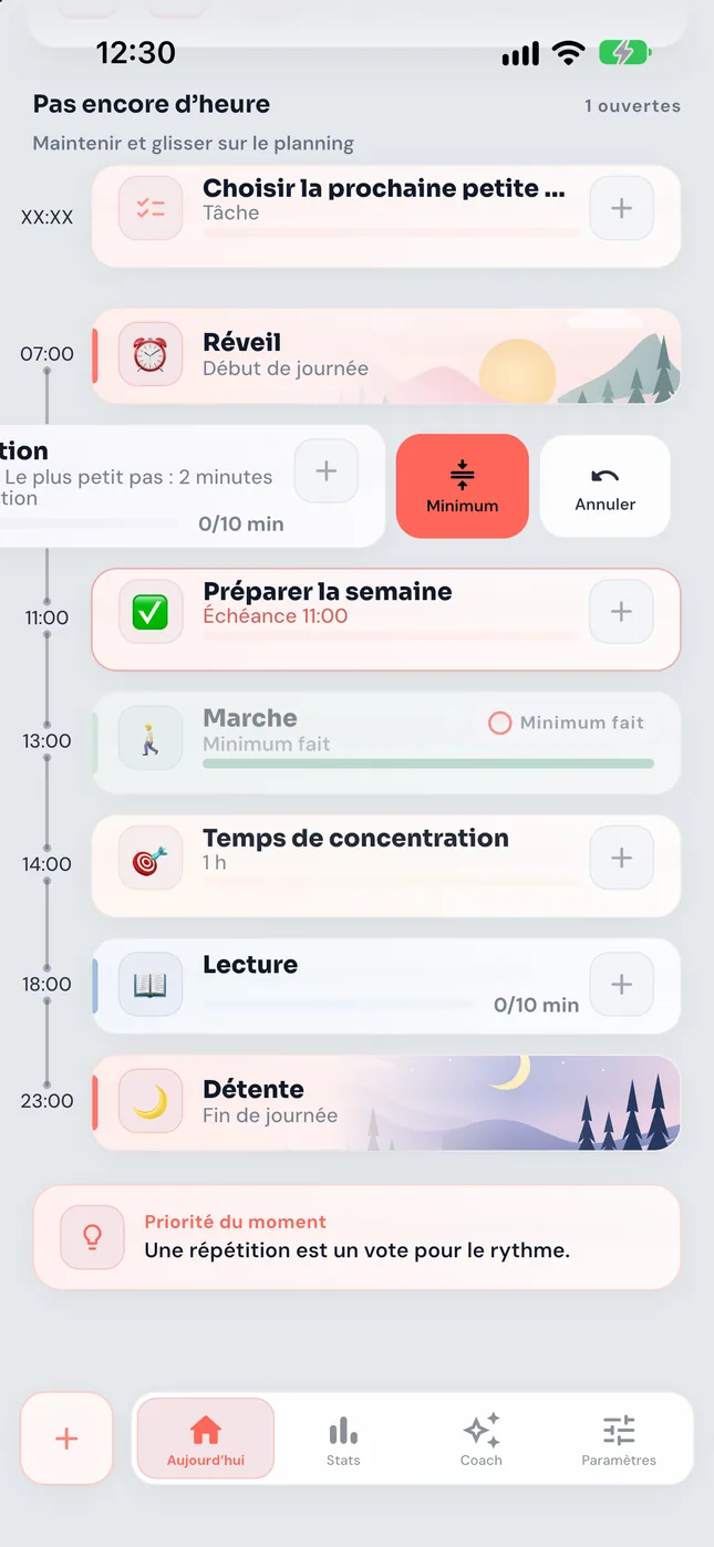 Aujourd’hui, avec le geste « Minimum »